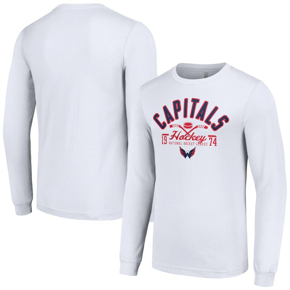 Washington Capitals Starter Puck Long Sleeve T-Shirt White