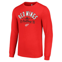 Detroit Red Wings Starter Puck Long Sleeve T-Shirt Red