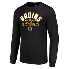 Boston Bruins Starter Puck Long Sleeve T-Shirt Black