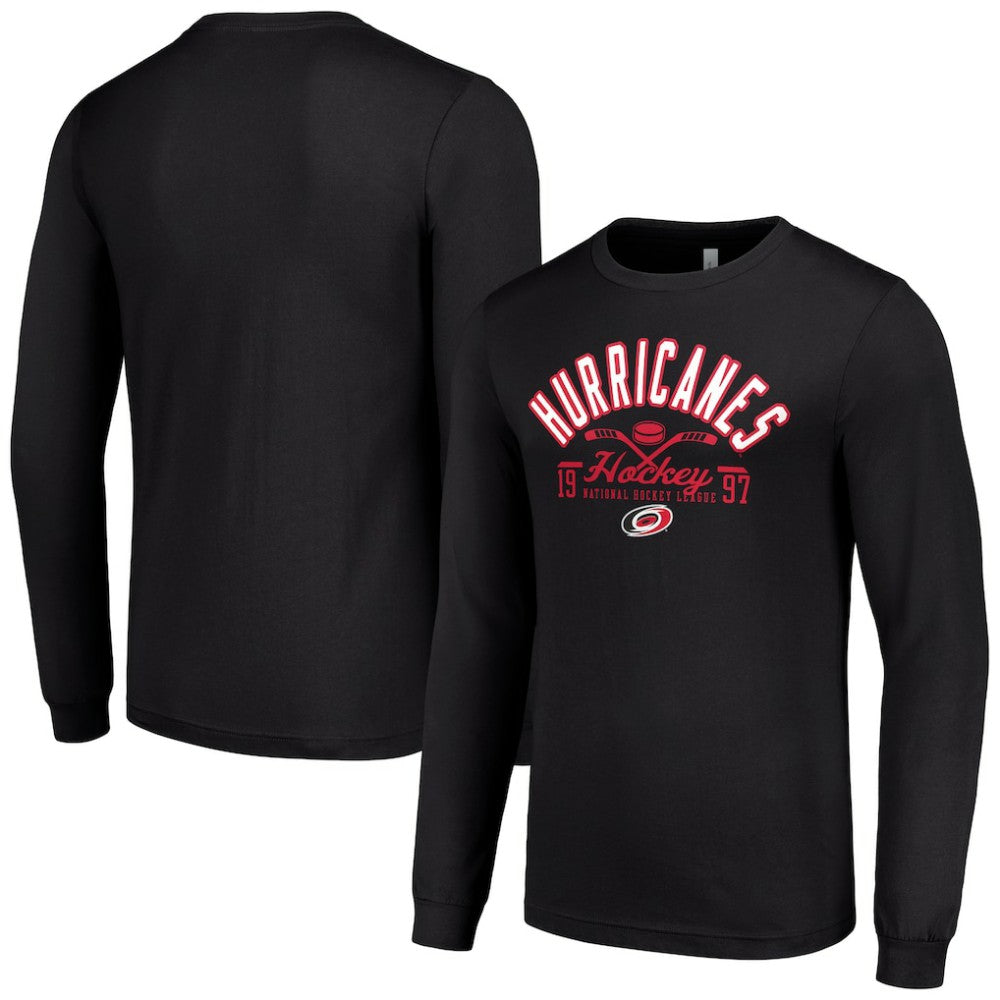 Carolina Hurricanes Starter Puck Long Sleeve T-Shirt Black