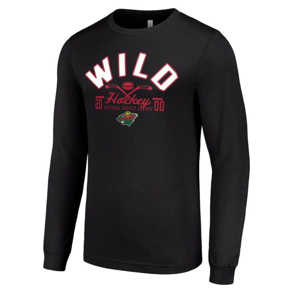 Minnesota Wild Starter Puck Long Sleeve T-Shirt Black