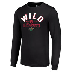 Minnesota Wild Starter Puck Long Sleeve T-Shirt Black