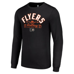 Philadelphia Flyers Starter Puck Long Sleeve T-Shirt Black