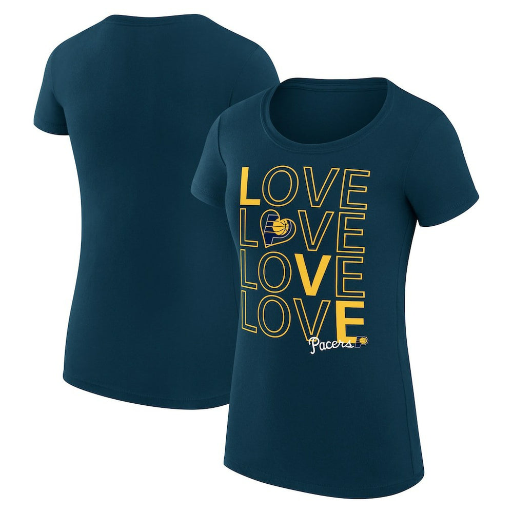 Indiana Pacers G-III 4Her by Carl Banks Women's Super-Slim Fit Lightweight Basketball Love T-Shirt - Navy cheap