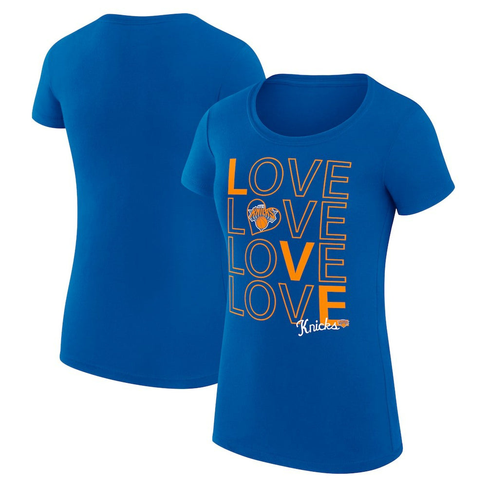 New York Knicks G-III 4Her by Carl Banks Women's Super-Slim Fit Lightweight Basketball Love T-Shirt - Royal online