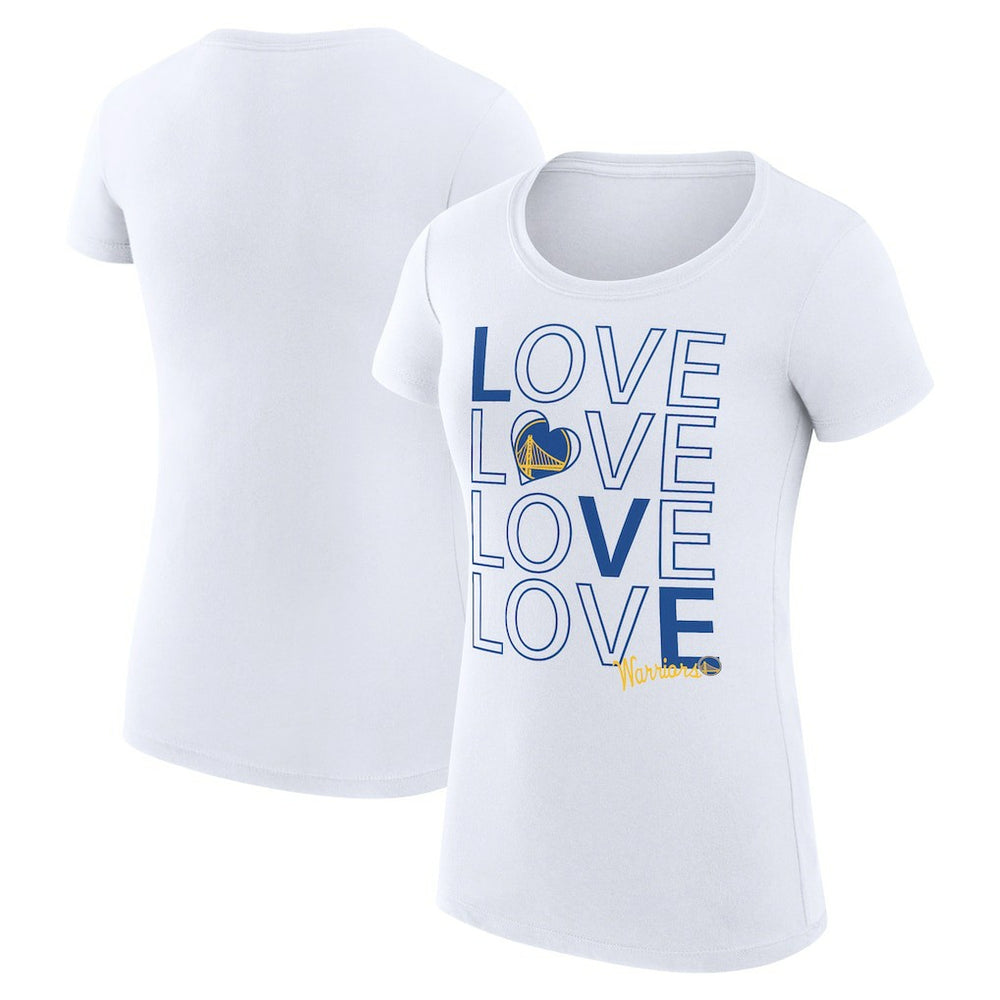 Golden State Warriors G-III 4Her by Carl Banks Women's Super-Slim Fit Lightweight Basketball Love T-Shirt sale - White online