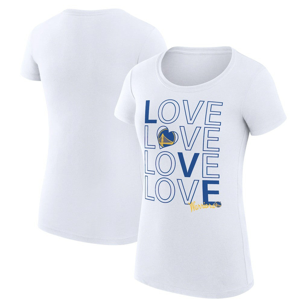 Golden State Warriors G-III 4Her by Carl Banks Women's Super-Slim Fit Lightweight Basketball Love T-Shirt sale - White online