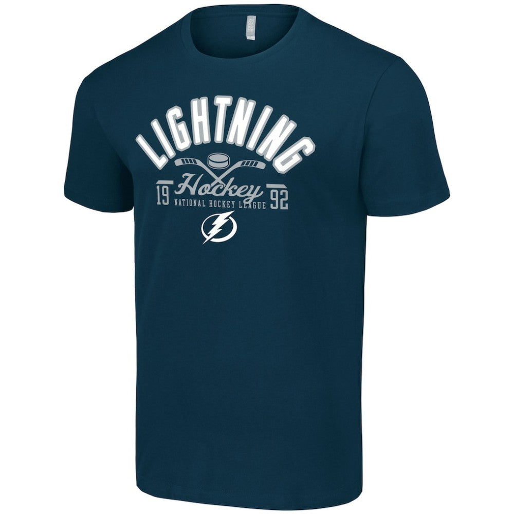 Tampa Bay Lightning Starter Half Puck T-Shirt Navy