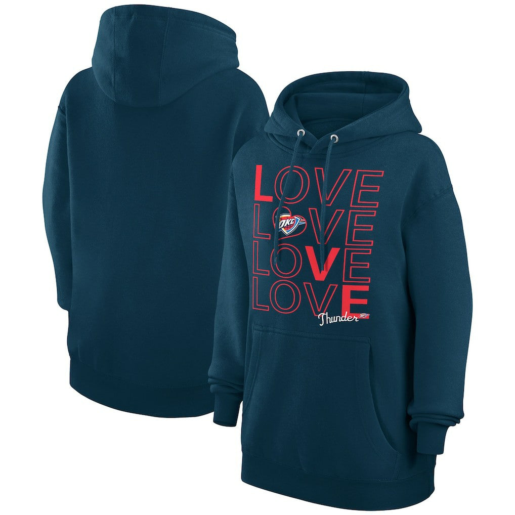 Oklahoma City Thunder G-III 4Her by Carl Banks Women's Basketball Love Fleece Pullover Hoodie - Navy shop