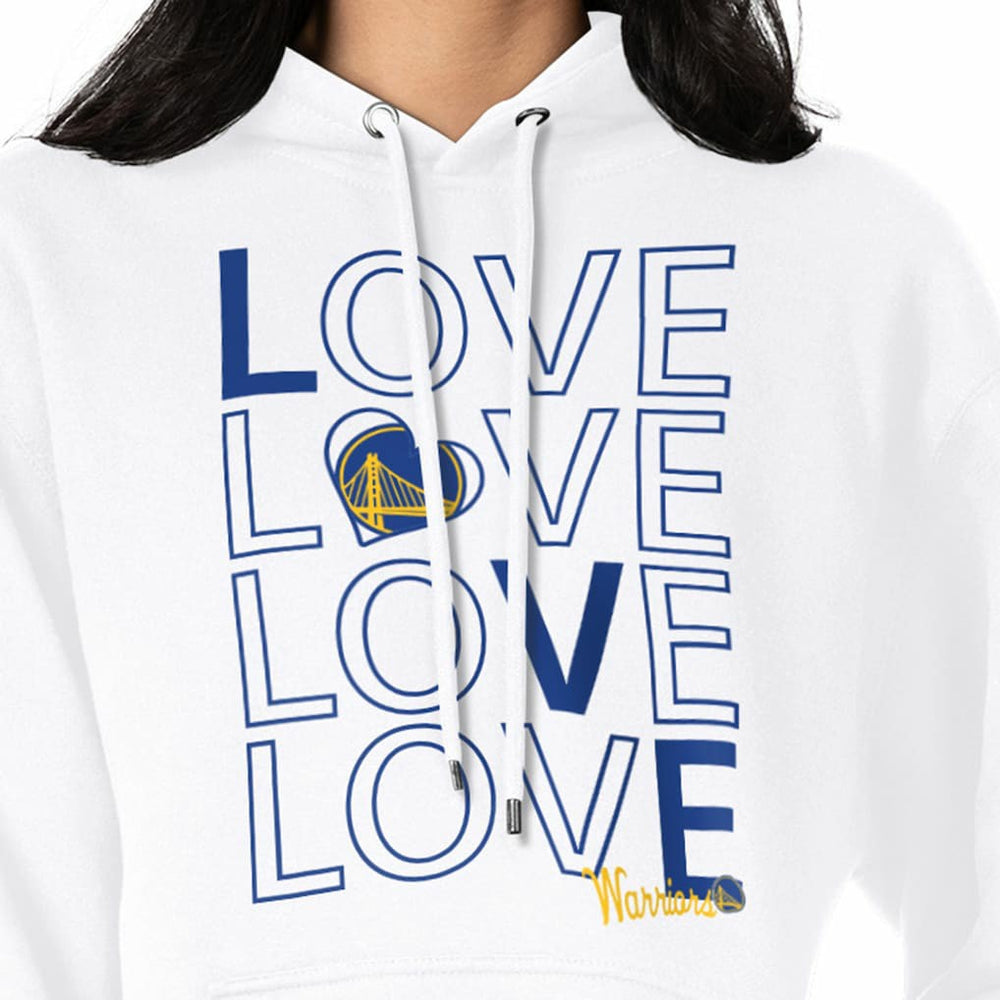 Golden State Warriors G-III 4Her by Carl Banks Women's Basketball Love Fleece Pullover Hoodie sale - White cheap
