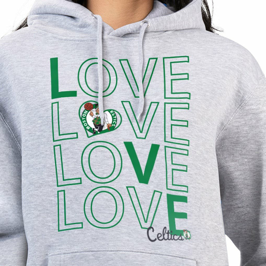 Boston Celtics G-III 4Her by Carl Banks Women's Basketball Love Fleece Pullover Hoodie - Heather Gray for sale