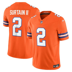 Patrick Surtain II Denver Broncos Alternate Mile High Collection 1977 Throwback Vapor F.U.S.E. Limited Jersey - Orange | Nike sale