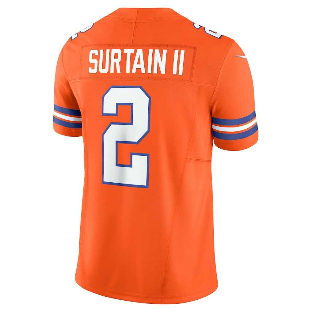 Patrick Surtain II Denver Broncos Alternate Mile High Collection 1977 Throwback Vapor F.U.S.E. Limited Jersey - Orange | Nike sale