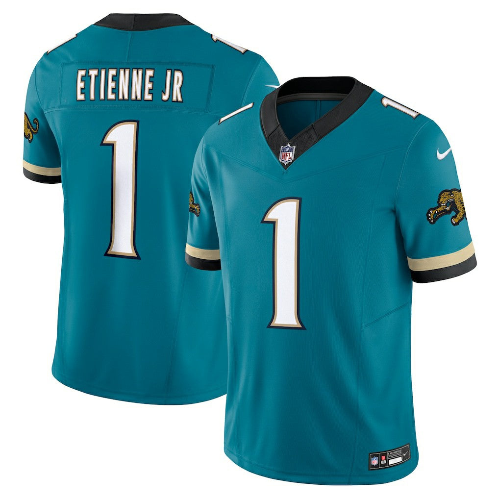 Travis Etienne Jacksonville Jaguars Prowler Throwback Vapor F.U.S.E. Limited Jersey - Teal | Nike on sale