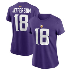 Justin Jefferson Minnesota Vikings Women's Player Name & Number T-Shirt - Purple | Nike for sale
