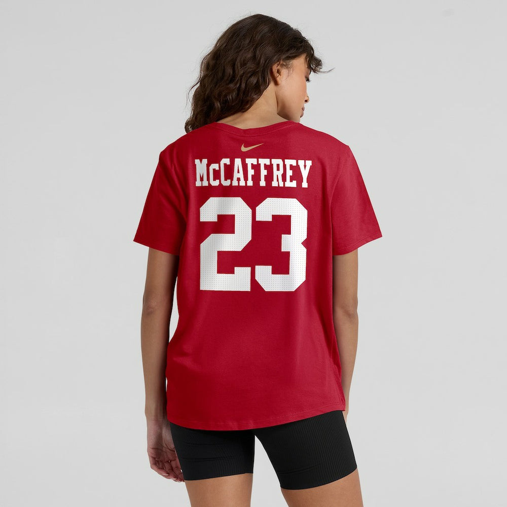 Christian McCaffrey San Francisco 49ers Women's Player Name & Number T-Shirt - Scarlet | Nike sale
