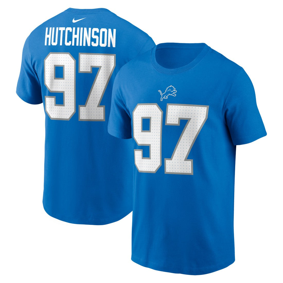 Aidan Hutchinson Detroit Lions Name & Number T-Shirt - Blue | Nike cheap