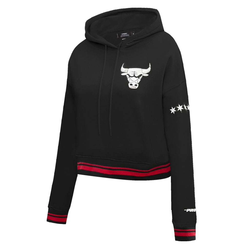 Chicago Bulls Pro Standard Women's 2023/24 City Edition Cropped Pullover Hoodie - Black cheap