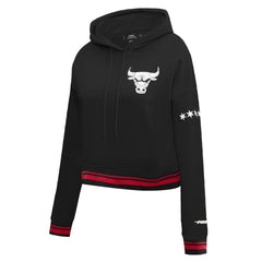 Chicago Bulls Pro Standard Women's 2023/24 City Edition Cropped Pullover Hoodie - Black cheap