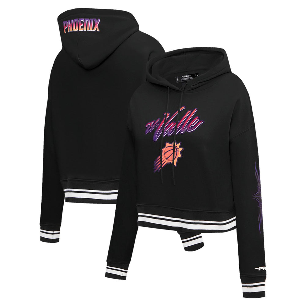 Phoenix Suns Pro Standard Women's 2023/24 City Edition Cropped Pullover Hoodie - Black shop