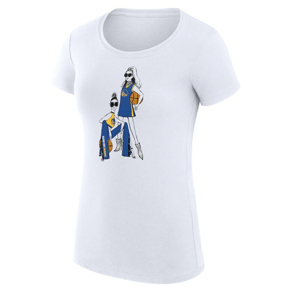 Golden State Warriors G-III 4Her by Carl Banks Women's Super-Slim Fit Lightweight Basketball Girls T-Shirt sale - White on sale