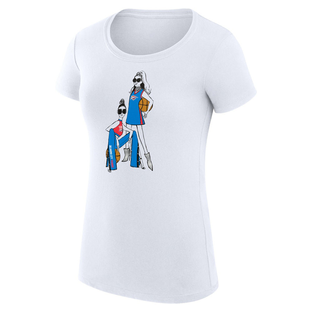 Oklahoma City Thunder G-III 4Her by Carl Banks Women's Super-Slim Fit Lightweight Basketball Girls T-Shirt - White online