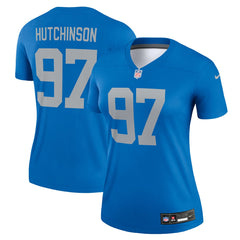 Aidan Hutchinson Detroit Lions Women's Alternate Legend Player Performance Top - Blue | Nike sale