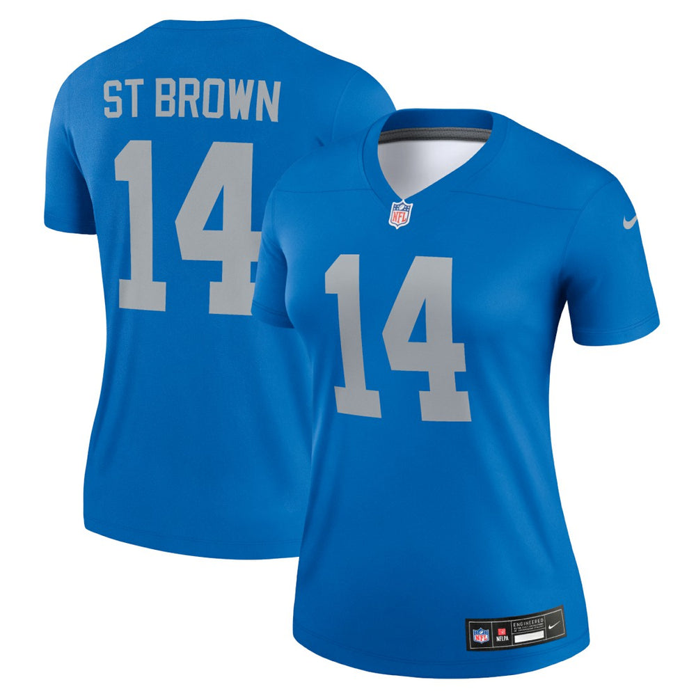 Amon-Ra St. Brown Detroit Lions Women's Alternate Legend Player Performance Top - Blue | Nike discount