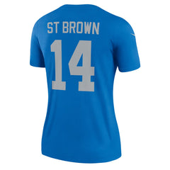 Amon-Ra St. Brown Detroit Lions Women's Alternate Legend Player Performance Top - Blue | Nike discount