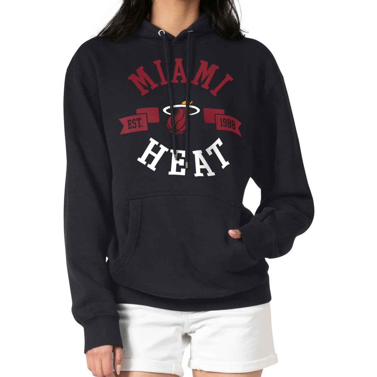 Miami Heat G-III 4Her by Carl Banks Women's City Pullover Hoodie - Black for sale