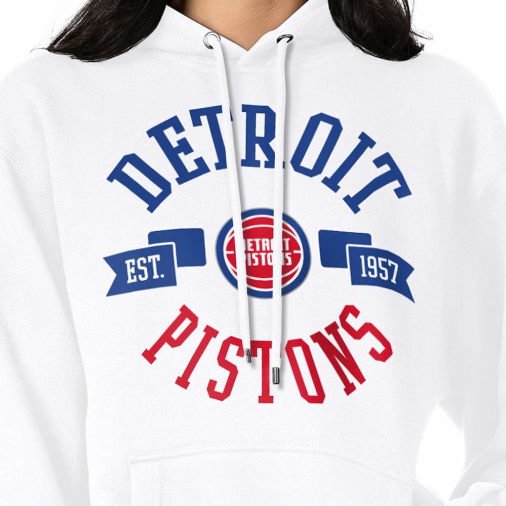 Detroit Pistons G-III 4Her by Carl Banks Women's City Pullover Hoodie sale - White outlet