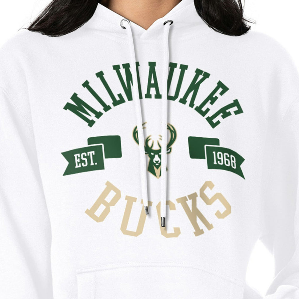 Milwaukee Bucks G-III 4Her by Carl Banks Women's City Pullover Hoodie - White sale