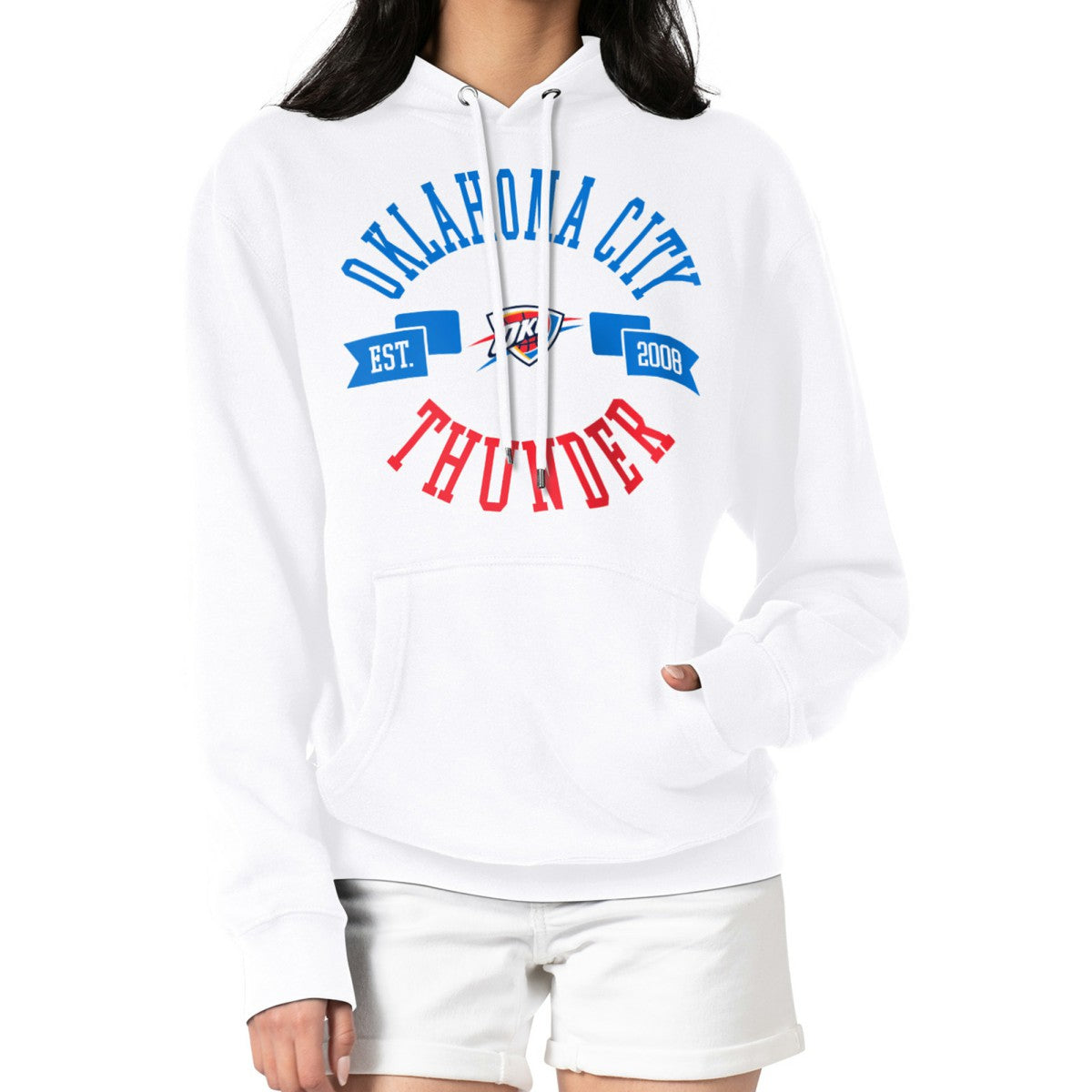 Oklahoma City Thunder G-III 4Her by Carl Banks Women's City Pullover Hoodie - White online