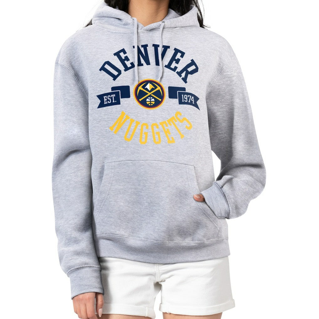 Denver Nuggets G-III 4Her by Carl Banks Women's City Pullover Hoodie sale - Heather Gray outlet