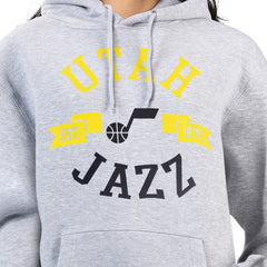 Utah Jazz G-III 4Her by Carl Banks Women's City Pullover Hoodie - Heather Gray cheap