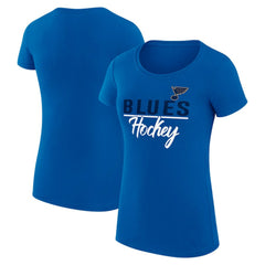 St. Louis Blues G-III 4Her by Carl Banks Women's Super-Slim Fit Lightweight Team Sport T-Shirt Blue