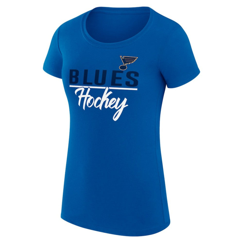 St. Louis Blues G-III 4Her by Carl Banks Women's Super-Slim Fit Lightweight Team Sport T-Shirt Blue