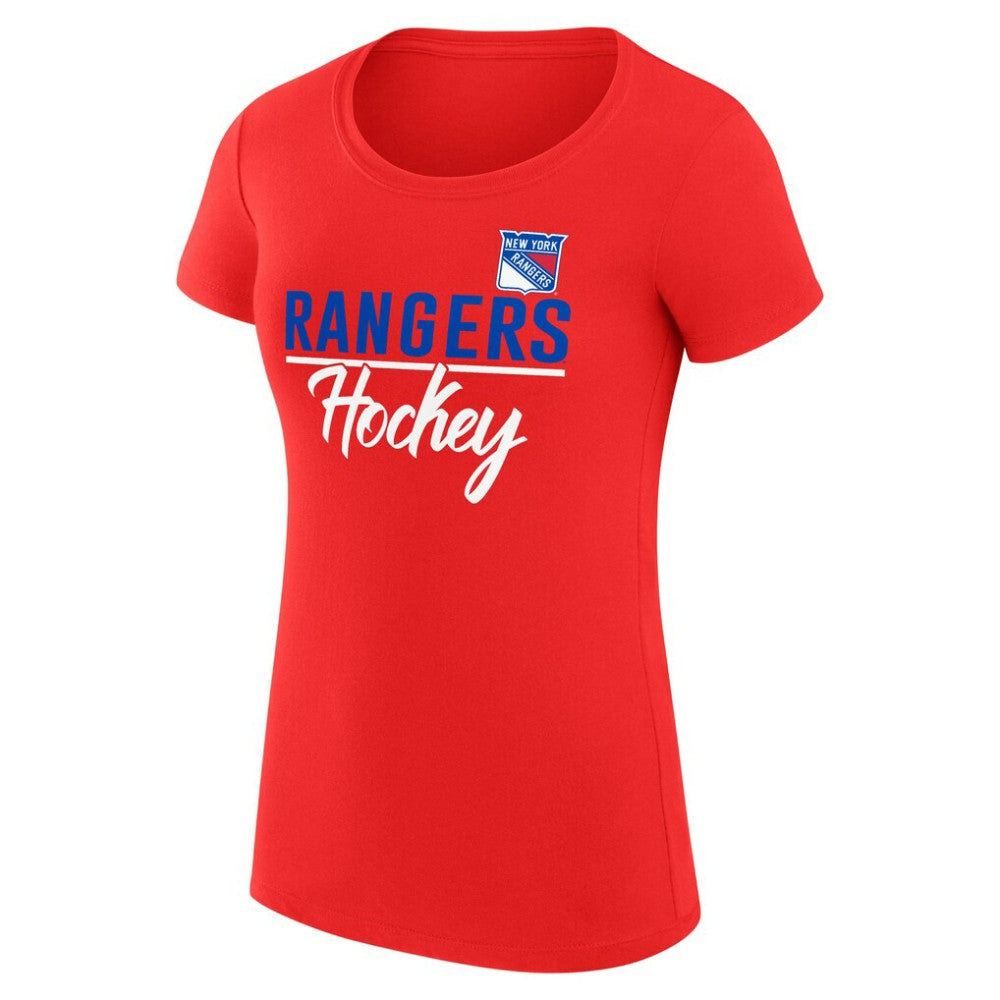 New York Rangers G-III 4Her by Carl Banks Women's Super-Slim Fit Lightweight Team Sport T-Shirt Red