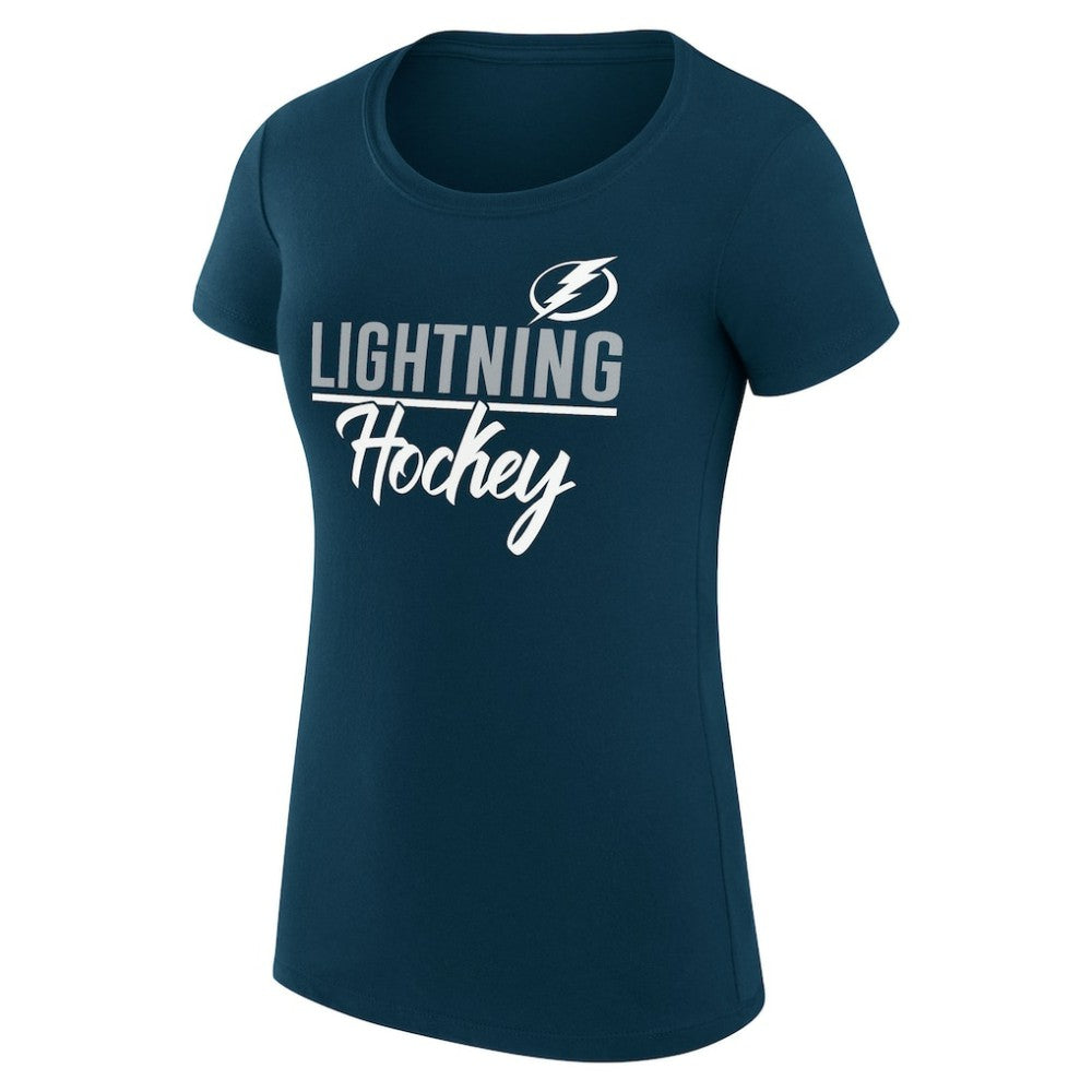 Tampa Bay Lightning G-III 4Her by Carl Banks Women's Super-Slim Fit Lightweight Team Sport T-Shirt Navy
