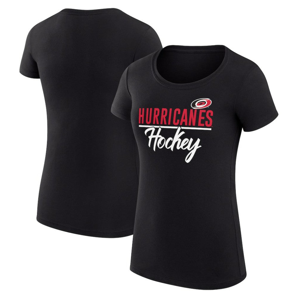 Carolina Hurricanes G-III 4Her by Carl Banks Women's Super-Slim Fit Lightweight Team Sport T-Shirt Black