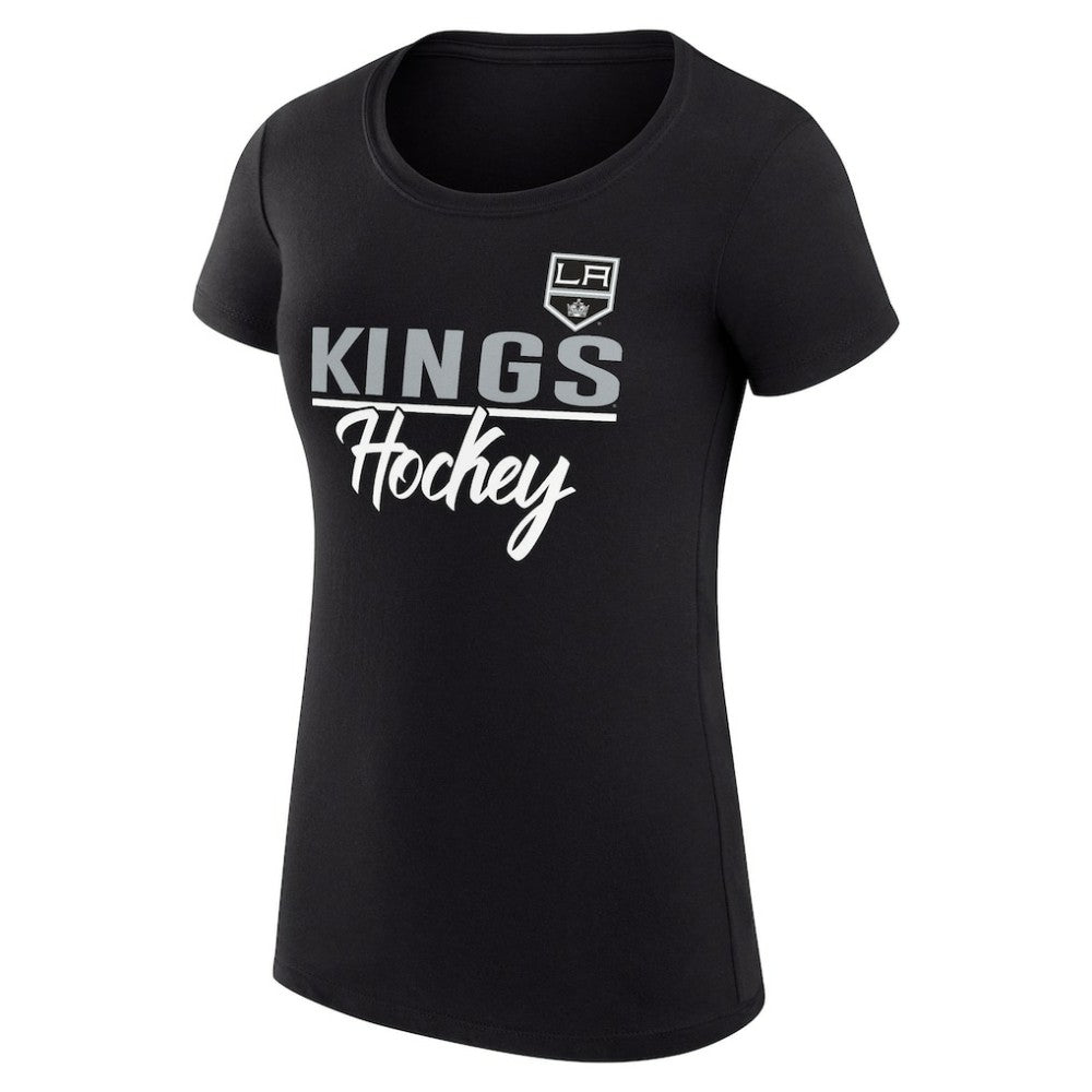 Los Angeles Kings G-III 4Her by Carl Banks Women's Super-Slim Fit Lightweight Team Sport T-Shirt Black