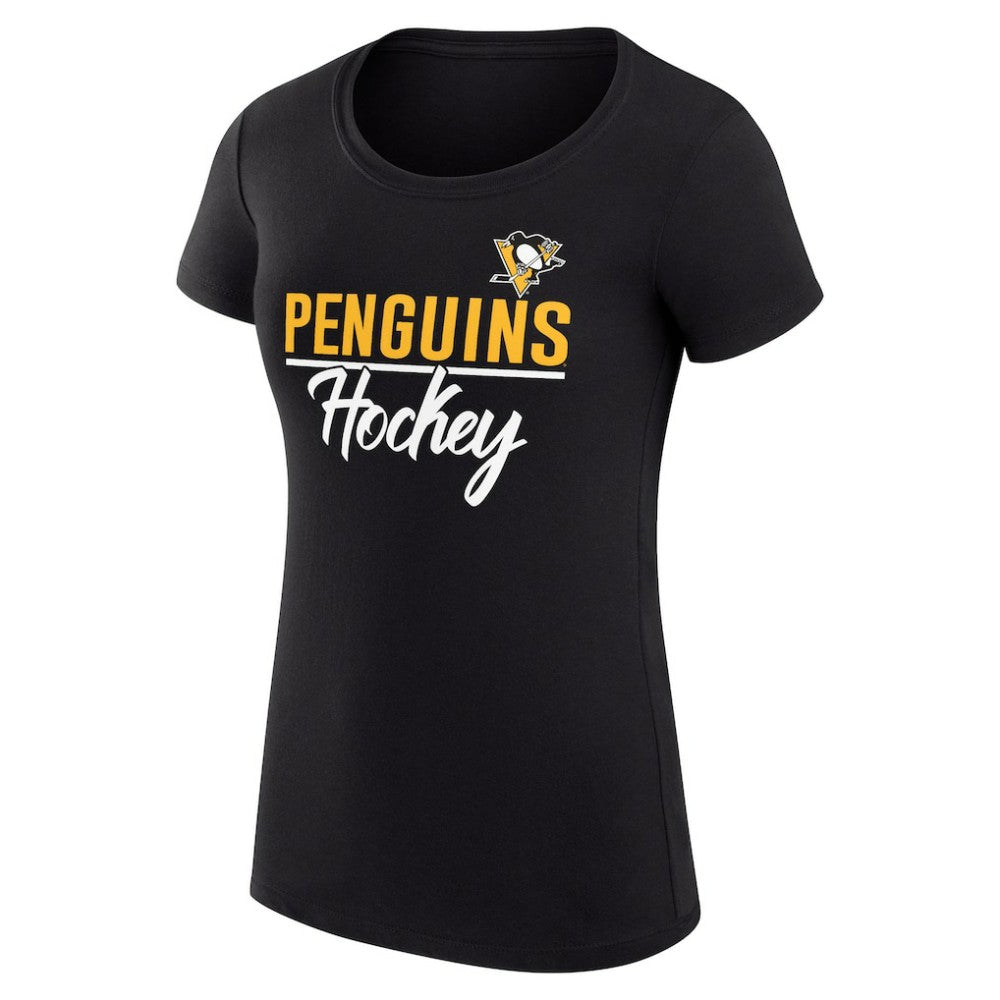 Pittsburgh Penguins G-III 4Her by Carl Banks Women's Super-Slim Fit Lightweight Team Sport T-Shirt Black