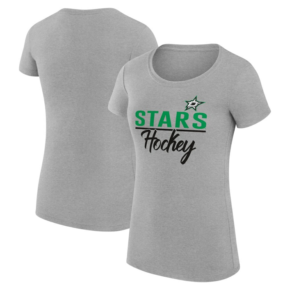Dallas Stars G-III 4Her by Carl Banks Women's Super-Slim Fit Lightweight Team Sport T-Shirt Gray