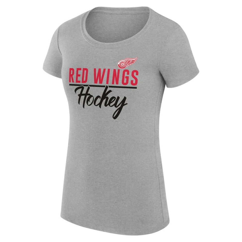 Detroit Red Wings G-III 4Her by Carl Banks Women's Super-Slim Fit Lightweight Team Sport T-Shirt Gray