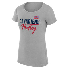 Montreal Canadiens G-III 4Her by Carl Banks Women's Super-Slim Fit Lightweight Team Sport T-Shirt Gray