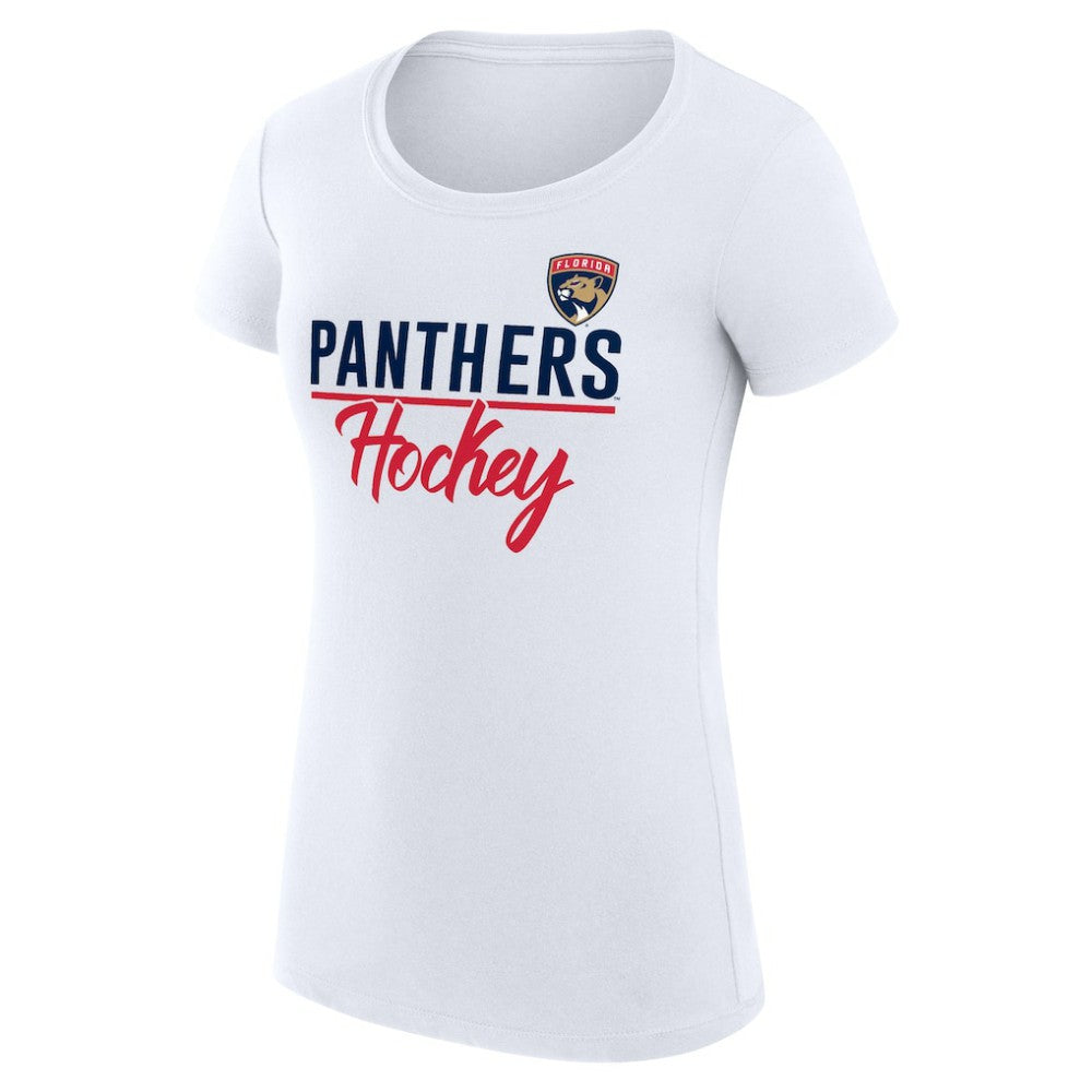 Florida Panthers G-III 4Her by Carl Banks Women's Super-Slim Fit Lightweight Team Sport T-Shirt White