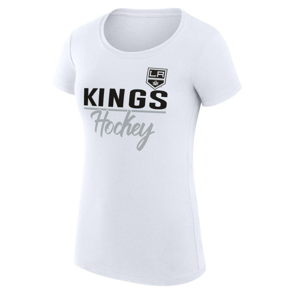 Los Angeles Kings G-III 4Her by Carl Banks Women's Super-Slim Fit Lightweight Team Sport T-Shirt White