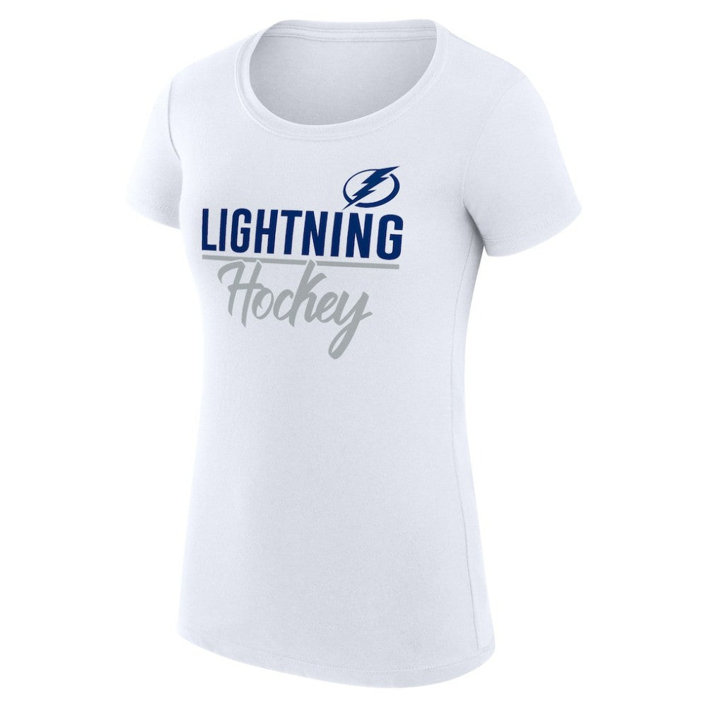 Tampa Bay Lightning G-III 4Her by Carl Banks Women's Super-Slim Fit Lightweight Team Sport T-Shirt White