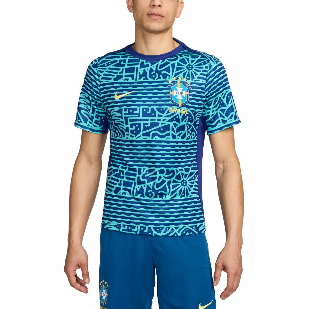 Brazil National Team 2024 Academy Pro Pre-Match Top - Blue | Nike for sale