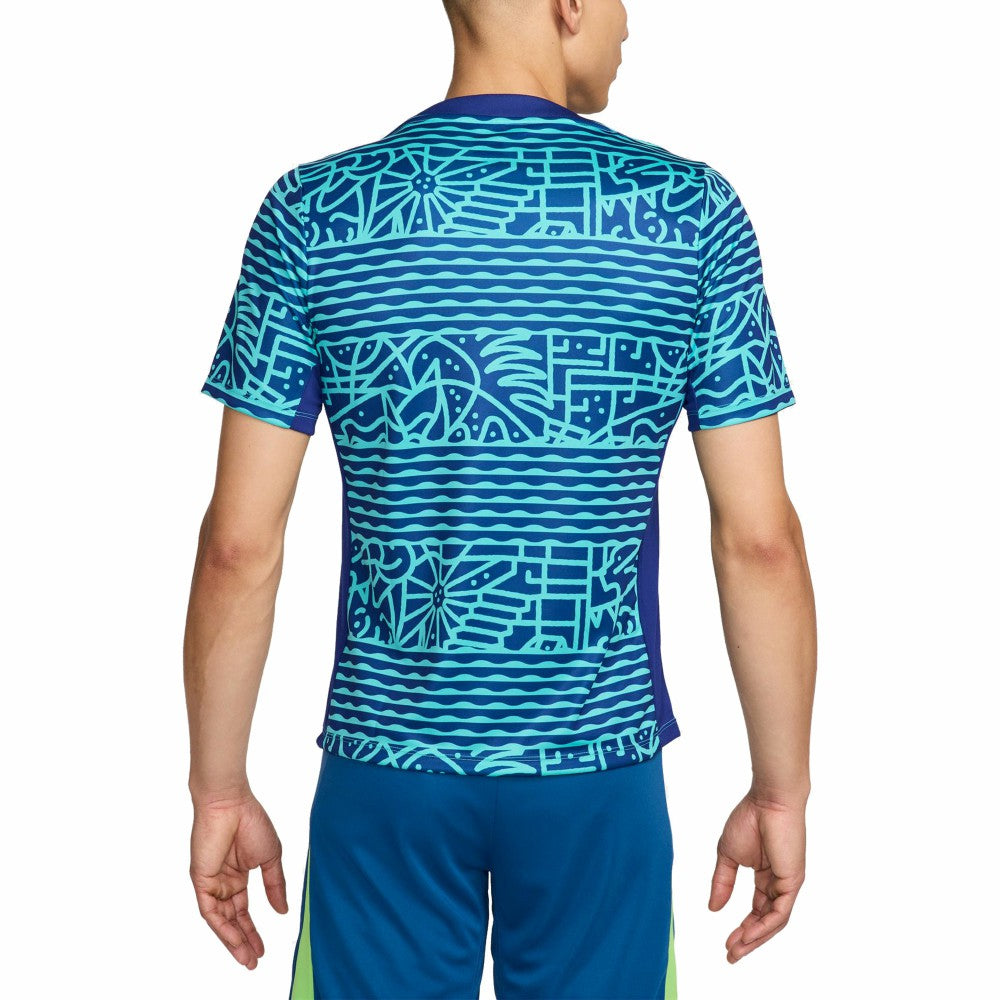 Brazil National Team 2024 Academy Pro Pre-Match Top - Blue | Nike for sale